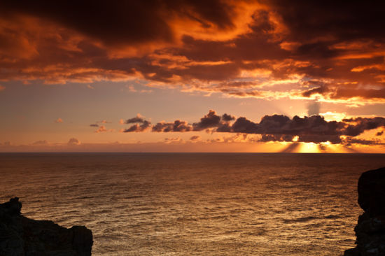 Sun Rise Lizard Point Poldhu Cove Mullion Cornwall Holiday Cottage Sea Views by John Wright on 29/12/2011