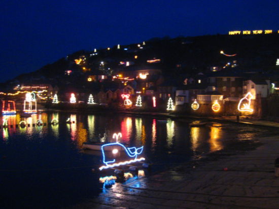 Mousehole Harbour Christmas Lights by Nicola Parkman on 17/11/2011